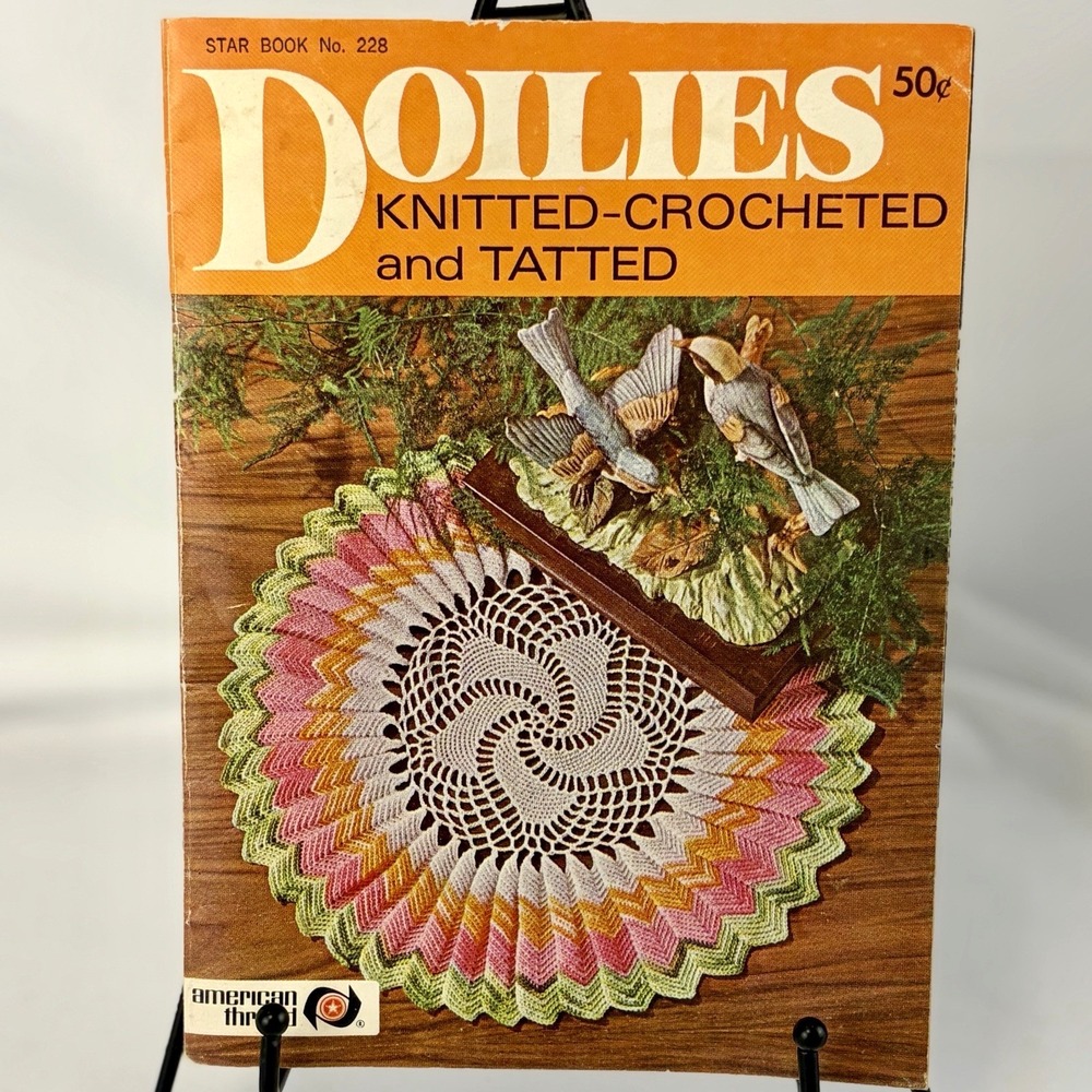 Doilies Instructions Patterns Book Knitted Crocheted Tatted American Thread #228